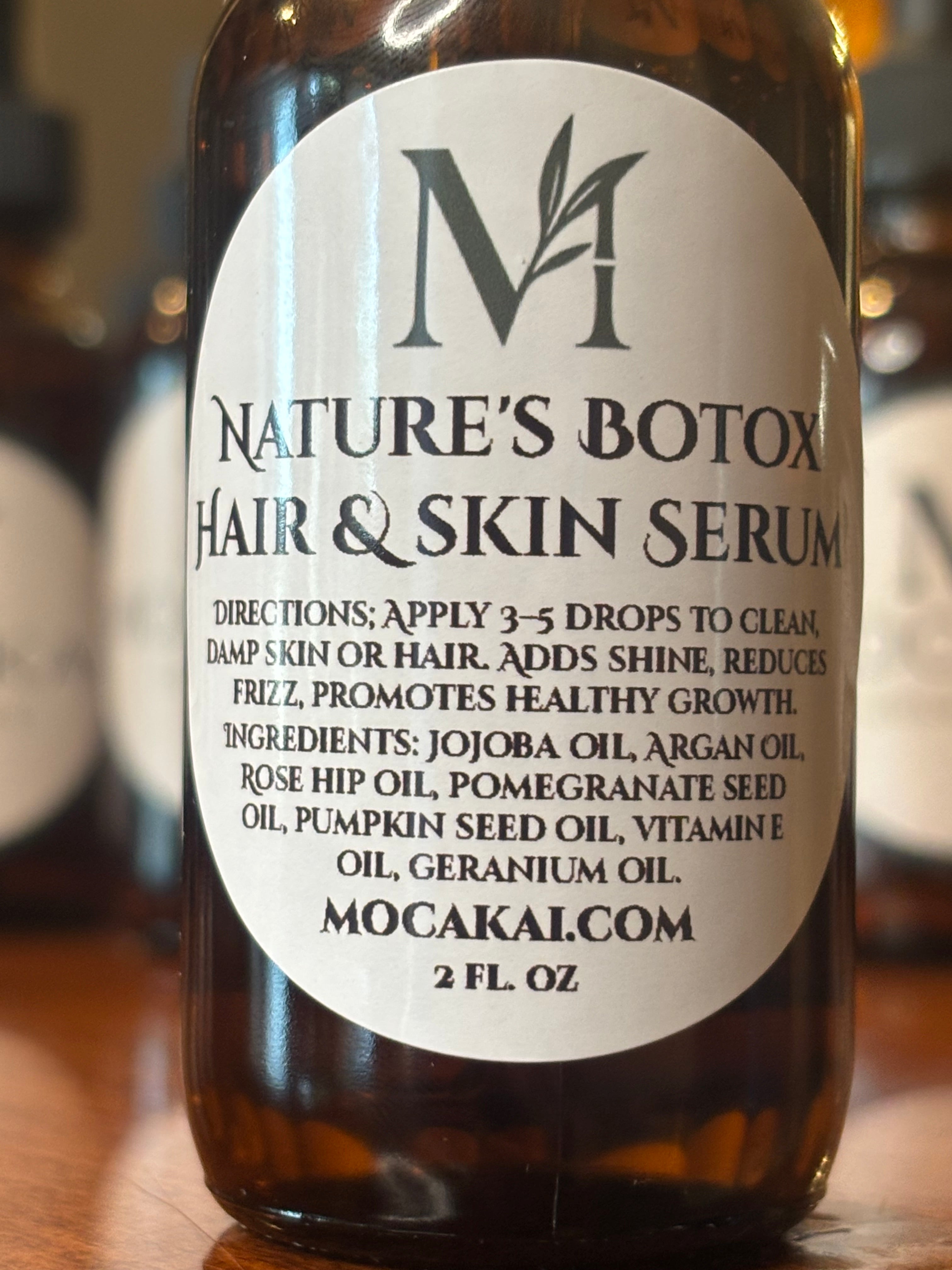 美容液 mock Nature's Botox Hair & Skin Serum 4 oz – Mocakai Cosmetics